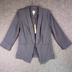 Lauren Conrad Jackets Womens 2‎ Gray Shawl Collar Blazer Open Front Stretch NEW